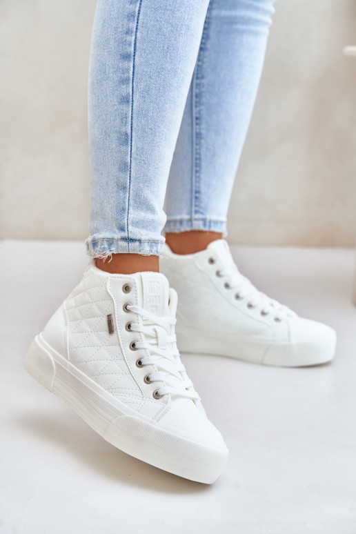 Gewatteerde sneakers Big Star in witte kleur
