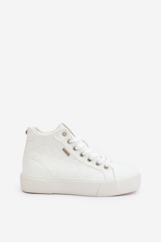 Gewatteerde sneakers Big Star in witte kleur