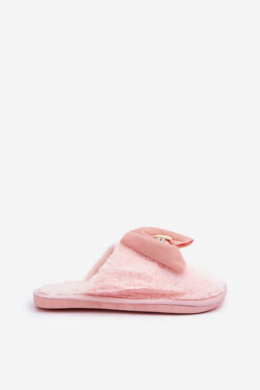 Dames slippers met bont I Lankas in roze kleur Olfedi