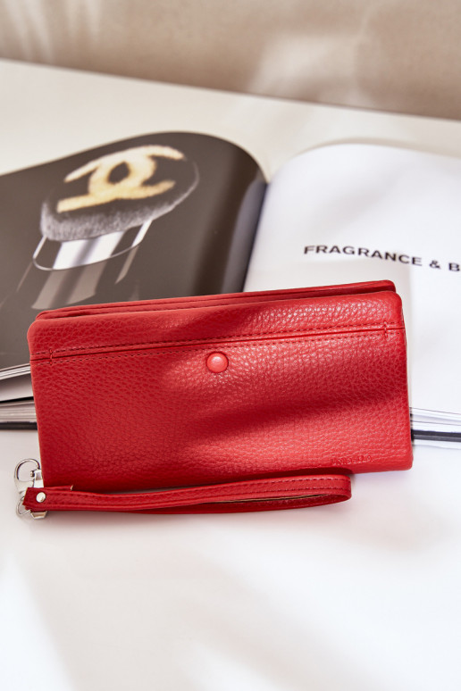 Grand portefeuille femme avec une empreinte en cuir écologique couleur rouge Il fautrtiel Grand portefeuille femme avec une empreinte en cuir écologique couleur rouge Il fautrtiel