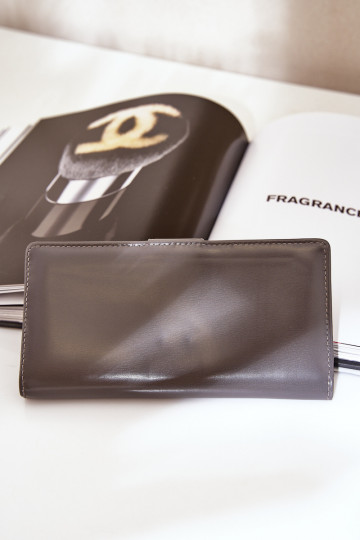 Portefeuille femme en cuir écologique couleur grise Kalinessa 2