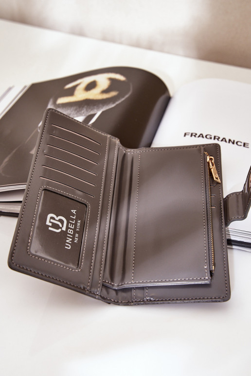 Dames portemonnee van ecoleer grijs Kalinessa Dames portemonnee van ecoleer grijs Kalinessa