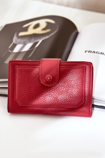 Féminin Portefeuille en cuir écologique couleur rouge Isamille