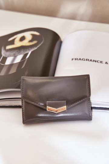 lackiert Damenbrieftasche dunkelgrau Rahner