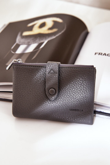 Eko Cuir Portefeuille femme gris foncé Bronica