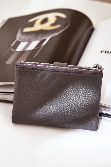 Eko Cuir Portefeuille femme gris foncé Bronica 2