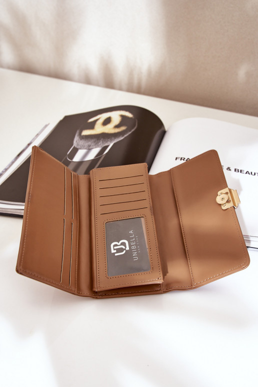 Eko Cuir Gładki Portefeuille femme Sombrebeige Erolia