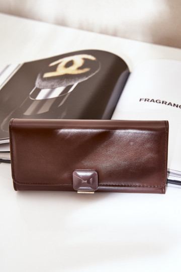 Eko Cuir Gładki Portefeuille femme CzekoladoÀy Erolia