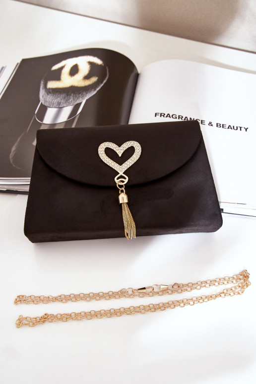 Ordinateur de poche type d enveloppe Avec des décorations avec des coeursm en daim écologiqueoÀa noir Evilinas Ordinateur de poche type d enveloppe Avec des décorations avec des coeursm en daim écologiqueoÀa noir Evilinas