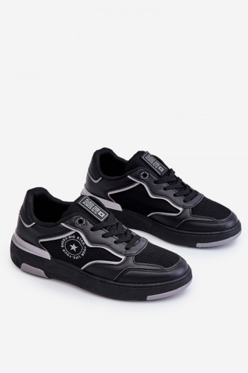 Féminin Style sportif chaussures Big Star LL274443 Noir et-couleur grise 2