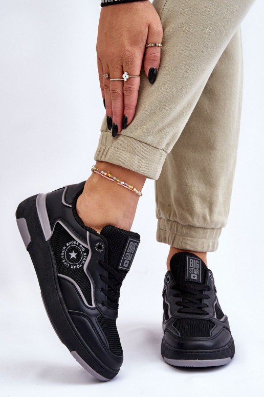 Dames sneakers Big Star LL274443 in zwart en grijs