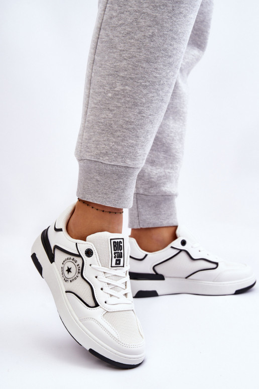 Dames sneakers Big Star LL274440 in wit en zwart