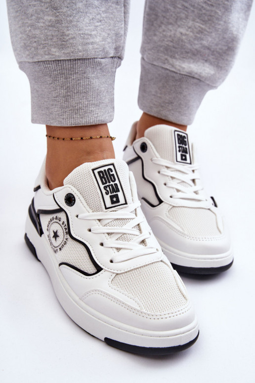 Damen-Sneaker im sportlichen Stil Big Star LL274440 in Weiß und Schwarz
