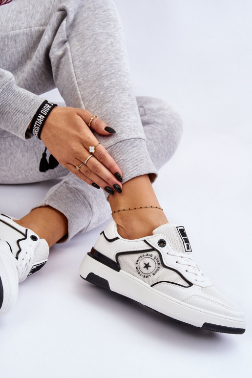 Dames sneakers Big Star LL274440 in wit en zwart