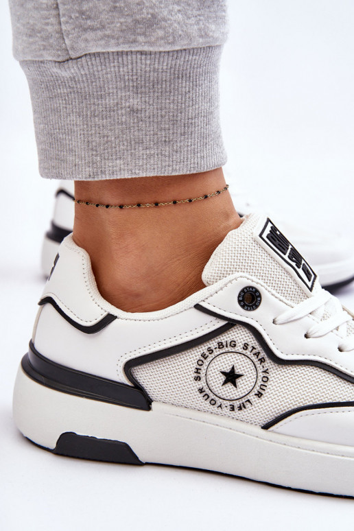 Dames sneakers Big Star LL274440 in wit en zwart
