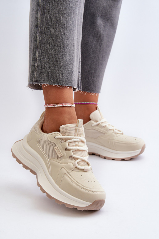 Chaussures modèle baskets Féminin HI-POLY SYSTEM Big Star NN274A105 beige Chaussures modèle baskets Féminin HI-POLY SYSTEM Big Star NN274A105 beige