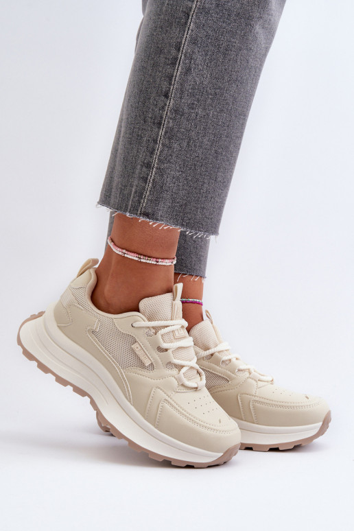 Sneakers Stilvollllschuhe Feminin HI-POLY SYSTEM Big Star NN274A105 Beige Sneakers Stilvollllschuhe Feminin HI-POLY SYSTEM Big Star NN274A105 Beige