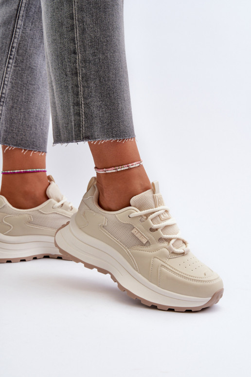 Sneaker-Style Damen-Schuhe HI-POLY SYSTEM Big Star NN274A105 in Sandfarbe