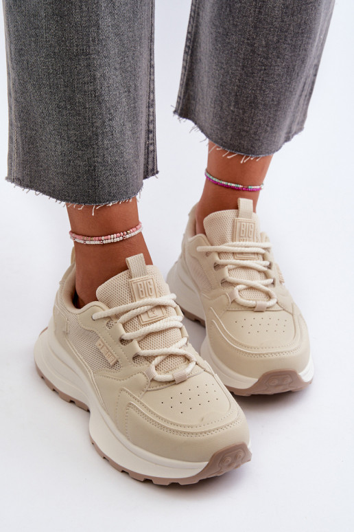 Sneakers voor dames HI-POLY SYSTEM Big Star NN274A105 in zandkleur