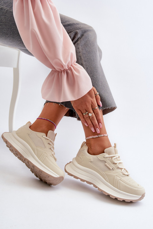 Sneakers voor dames HI-POLY SYSTEM Big Star NN274A105 in zandkleur