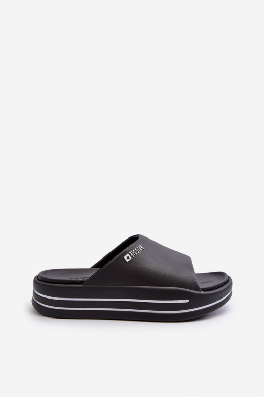 Big Star NN274A037 - Claquettes à plateforme pour femmes couleur noire