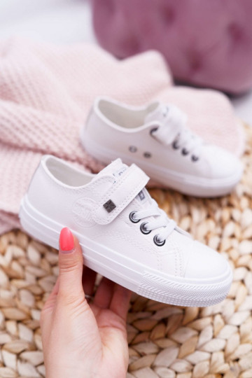 Kindisch Haut lässige Schuhe BIG STAR EE374035 Zueiße Farbe