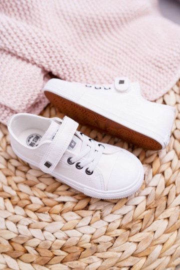 Kindisch Haut lässige Schuhe BIG STAR EE374035 Zueiße Farbe 2
