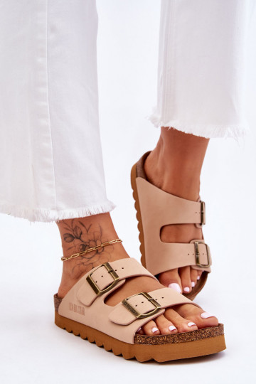 Klassisches Stilvollll Feminin Hausschuhe Big Star LL274478 Beige 2