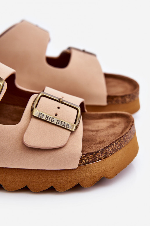 Modèle classique Féminin Chaussons Big Star LL274478 beige