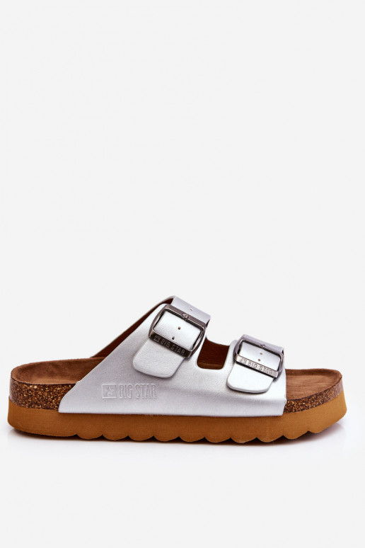 Klassisches Stilvollll Feminin Hausschuhe Big Star LL274476 Silberfarbe Klassisches Stilvollll Feminin Hausschuhe Big Star LL274476 Silberfarbe