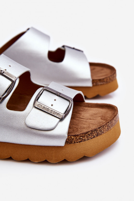 Klassisches Stilvollll Feminin Hausschuhe Big Star LL274476 Silberfarbe Klassisches Stilvollll Feminin Hausschuhe Big Star LL274476 Silberfarbe