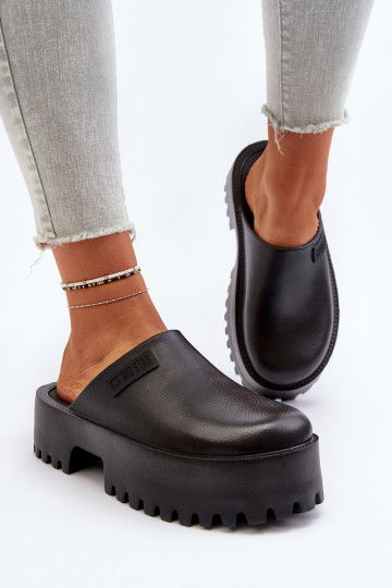 Féminin Chaussons avec des semelles massives à la mode Big Star NN274014 couleur noire