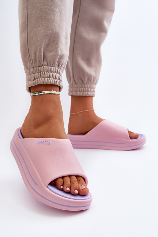 Mules avec plateforme Big Star NN274A035 roses