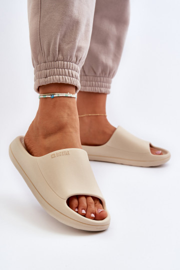 Eenvoudig Damespantoffels Big Star NN274A040 beige