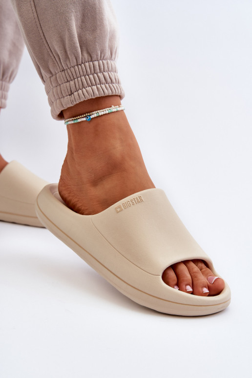 Pantoufles pour femmes Big Star NN274A040 beige  Pantoufles pour femmes Big Star NN274A040 beige