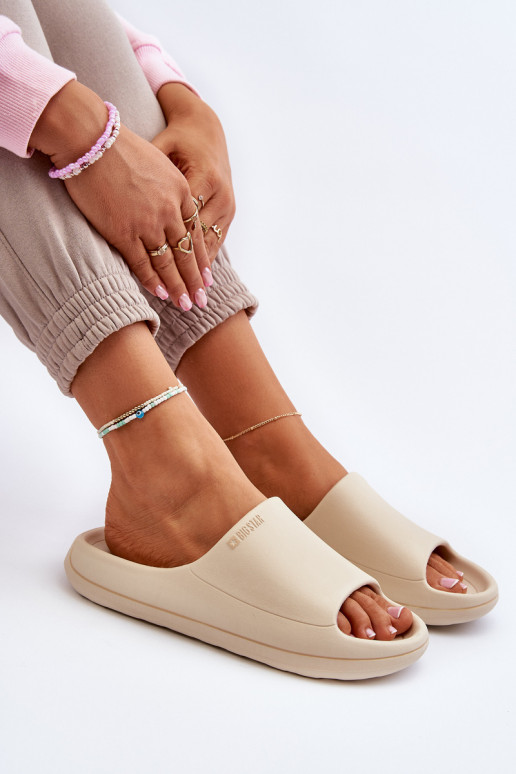 Pantoufles pour femmes Big Star NN274A040 beige  Pantoufles pour femmes Big Star NN274A040 beige