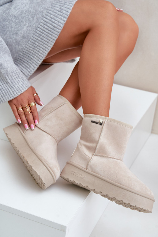 Hohe Schneestiefel mit Plattform Big... Hohe Schneestiefel mit Plattform Big...