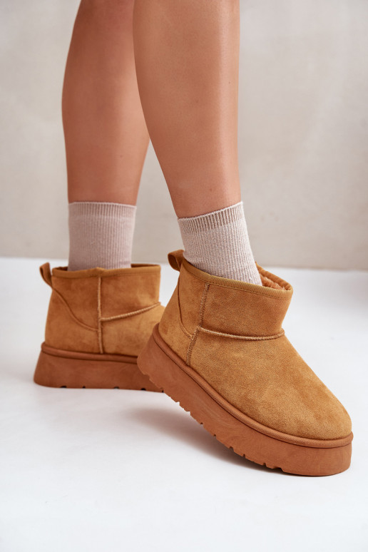 Niedrige gefütterte Schneestiefel mit... Niedrige gefütterte Schneestiefel mit...