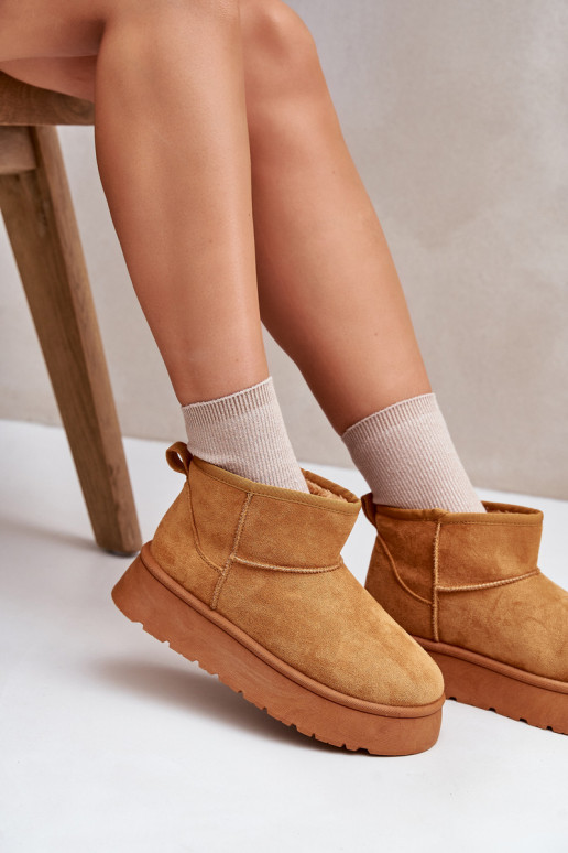 Niedrige gefütterte Schneestiefel mit... Niedrige gefütterte Schneestiefel mit...