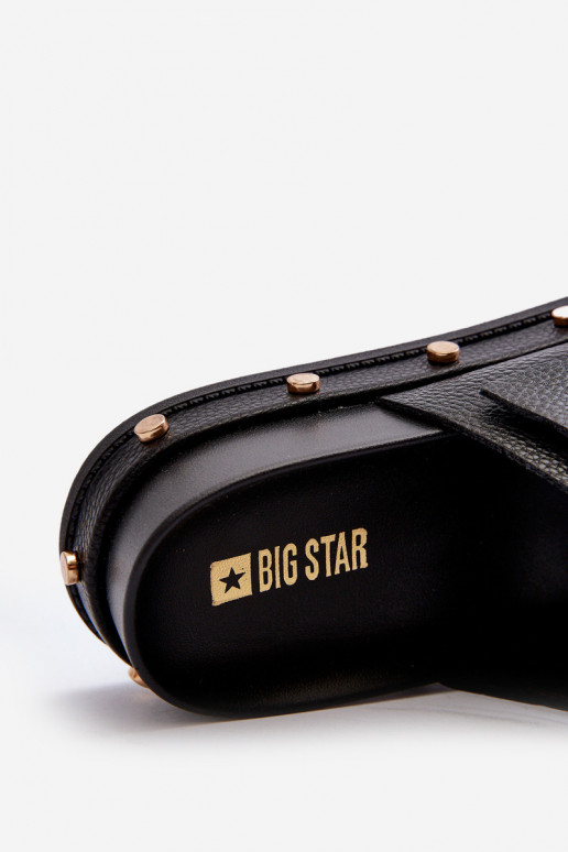 Pantoufles pour femmes avec une plateforme Big Star NN27402 couleur noire Pantoufles pour femmes avec une plateforme Big Star NN27402 couleur noire