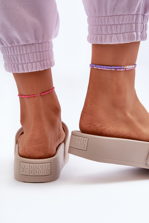 Féminin Chaussons avec une plateforme en daim Big Star NN274A671 beige Féminin Chaussons avec une plateforme en daim Big Star NN274A671 beige