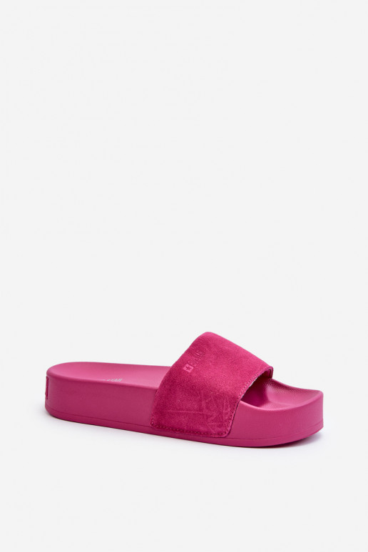 Féminin Chaussons avec une plateforme en daim Big Star NN274A672 couleur rose