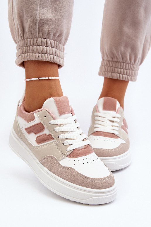 Le bas des femmes Chaussures modèle baskets beige Regines Le bas des femmes Chaussures modèle baskets beige Regines