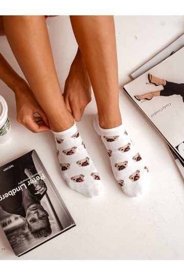 Chaussettes Dames Coton Mops Blanches