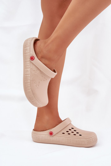 Dames LichtgeInicht pantoffels Big Star II275012 beige