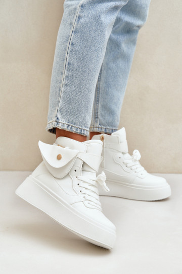 Hoog Sneakers model schoenen met extra pit met platform Initte kleur Saramis 2