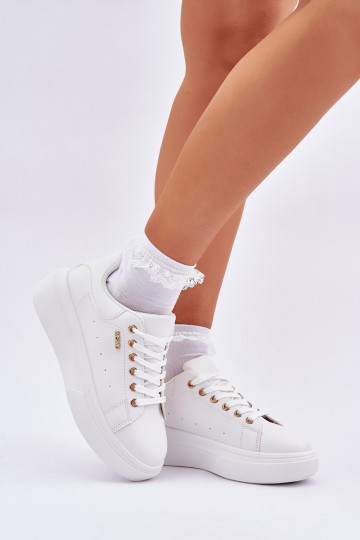 Sneakers model schoenen Dames met platform van ecoleer Initte kleur Lelandine 2