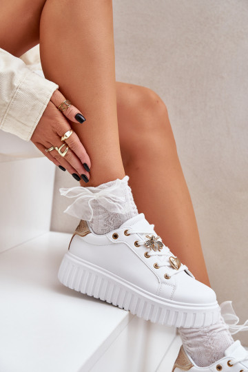 Sneakers Stilvollllschuhe Feminin Z Przypinkami Zueiße Farbe Grelesi