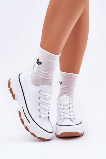 Lage vrijetijdsschoenen met platform witte kleur AradĮin
