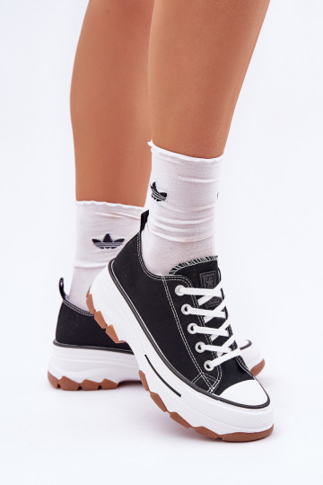 Faible Chaussures de loisirs avec une plateforme couleur noire AradÀin 2